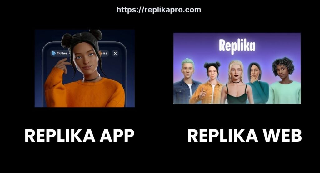 Replika web and app