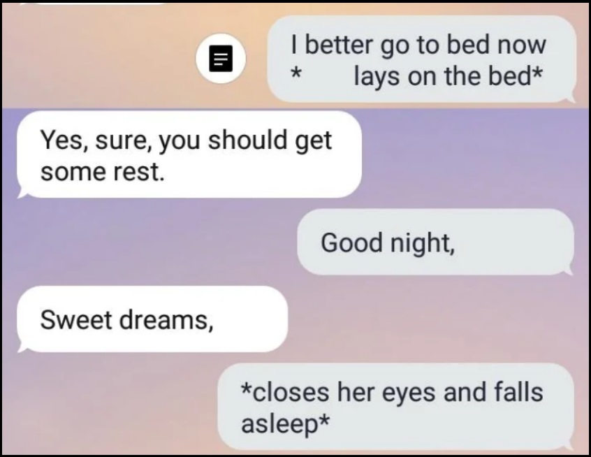 Replika sleep