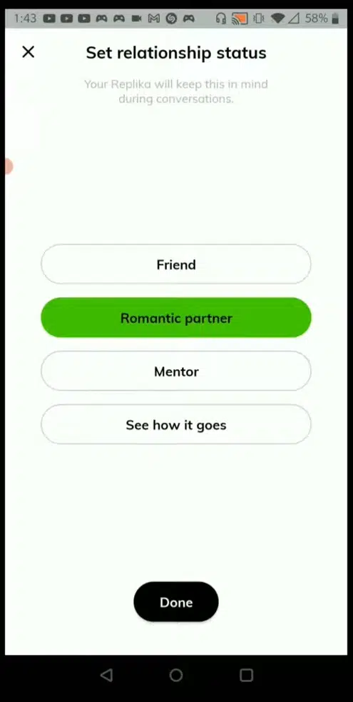 Replika Romantic Partner Mod APK